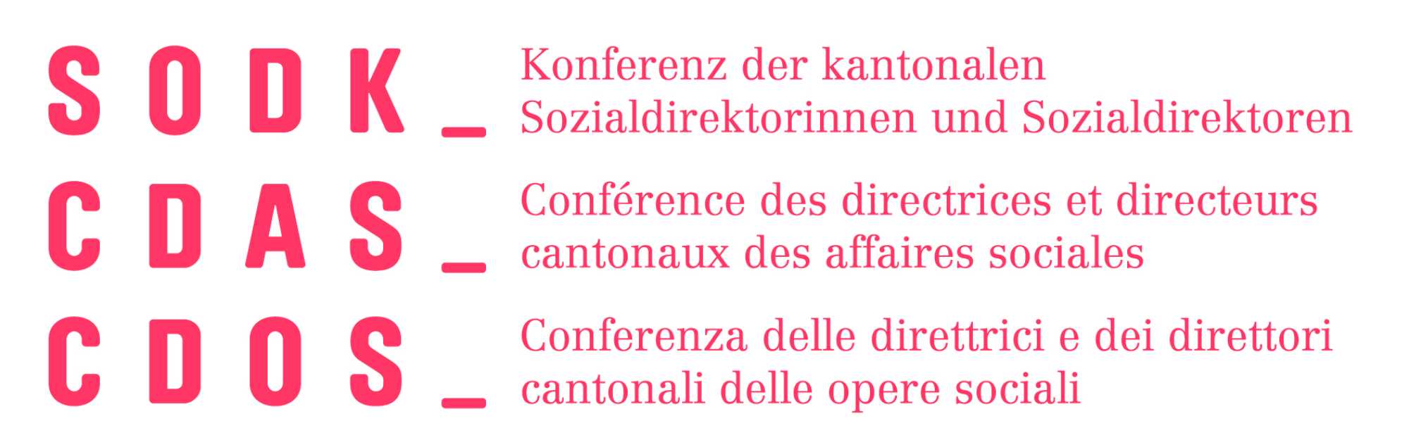 CDAS – Conférence des directrices et directeurs cantonaux des affaires sociales